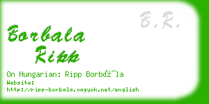 borbala ripp business card